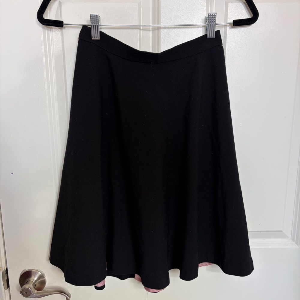 Papaya Occasionwear Black Flared A-Line Mini Skirt Size 8 Lined Zip Back